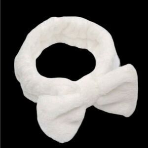 White Bow Headband Hair Accessory